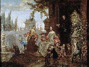 Portrait of a Family in a Garden